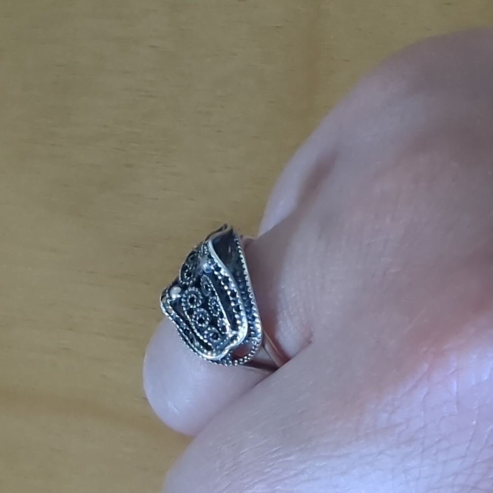 925 solid silver vintage ring - Picture 2 of 4